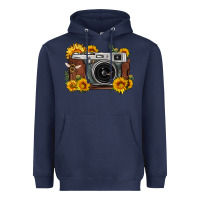 Sunflower Bee Vintage Camera Heavyweight Hoodie | Teevron