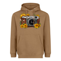 Toasted Coconut sunflower bee vintage camera Heavyweight Hoodie - FaDigitalArtStudio