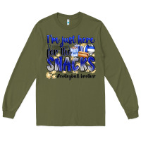 Army Green im just here for the snacks volleyball brother Long Sleeve Tee - Zillion Design Studio