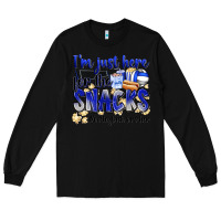 Black im just here for the snacks volleyball brother Long Sleeve Tee - Zillion Design Studio