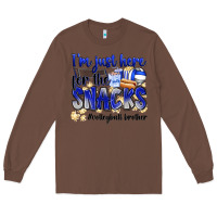 Chestnut im just here for the snacks volleyball brother Long Sleeve Tee - Zillion Design Studio