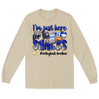 Mushroom im just here for the snacks volleyball brother Long Sleeve Tee - Zillion Design Studio