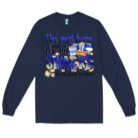 Navy im just here for the snacks volleyball brother Long Sleeve Tee - Zillion Design Studio