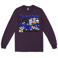 Plum im just here for the snacks volleyball brother Long Sleeve Tee - Zillion Design Studio