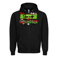 Black soccer grandma with leopard Zipper Hoodie - Zillion Design Studio
