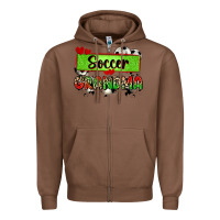 Chestnut soccer grandma with leopard Zipper Hoodie - Zillion Design Studio