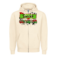 Sandshell soccer grandma with leopard Zipper Hoodie - Zillion Design Studio