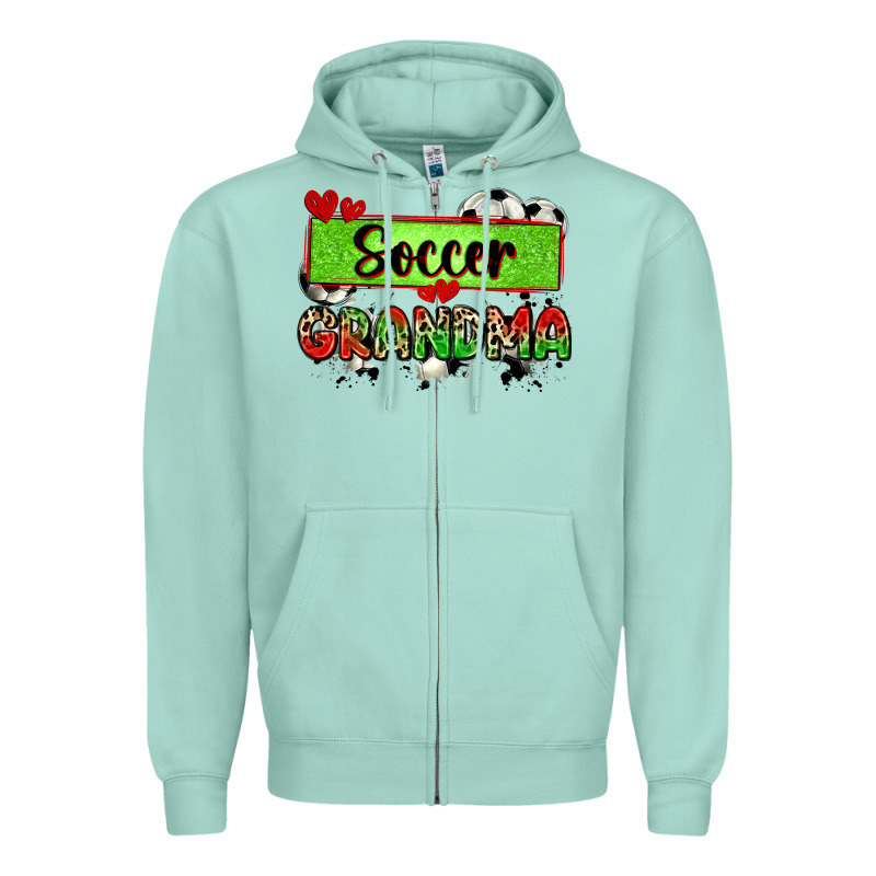 Soccer Grandma With Leopard Zipper Hoodie by Zillion Design Studio | Teevron