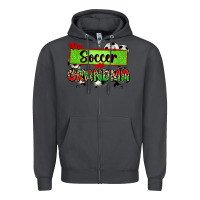Smoke soccer grandma with leopard Zipper Hoodie - Zillion Design Studio