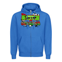 True Royal soccer grandma with leopard Zipper Hoodie - Zillion Design Studio