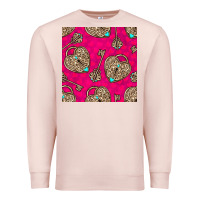 Pale Pink valentines day lock and key seamless pattern Premium Sweatshirt - BundleAndBundleShop