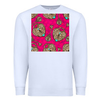 White valentines day lock and key seamless pattern Premium Sweatshirt - BundleAndBundleShop