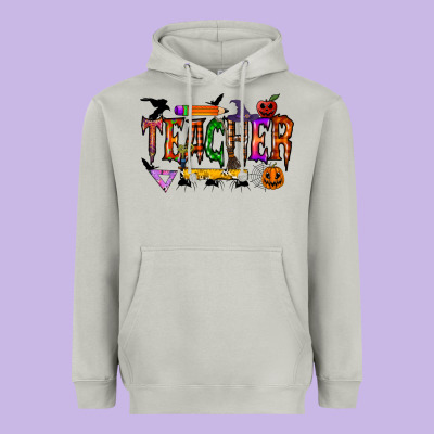 Teacher Halloween Heavyweight Hoodie Designed By Racoondesign