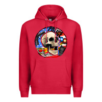 Cardinal police skull and police equipment Premium Hoodie - AdoDesignShop