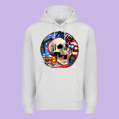 Police Skull And Police Equipment Premium Hoodie Designed By Adodesignshop