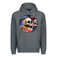 Rock police skull and police equipment Premium Hoodie - AdoDesignShop