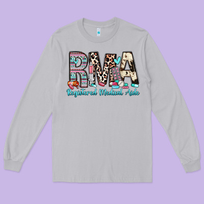 Rma Registered Medical Aide Long Sleeve Tee Designed By Zillion Design Studio