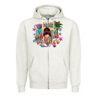 Hot Mom Summer With Messy Bun Zipper Hoodie | Teevron