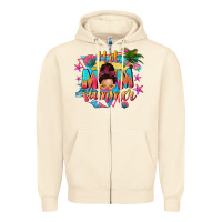 Sandshell hot mom summer with messy bun Zipper Hoodie - texasbilliewilder