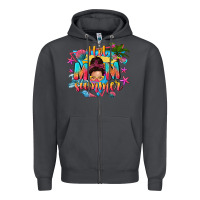 Smoke hot mom summer with messy bun Zipper Hoodie - texasbilliewilder