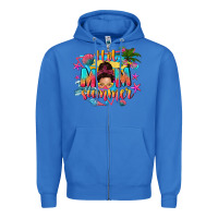 True Royal hot mom summer with messy bun Zipper Hoodie - texasbilliewilder