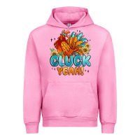 Fuchsia Pink cluck yeah Urban Hoodie - MaliasSmallBusiness