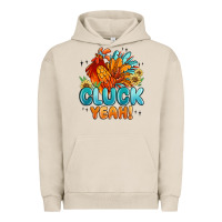 Pigment French Oak cluck yeah Urban Hoodie - MaliasSmallBusiness