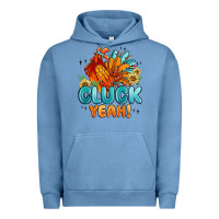 Pigment Pebble Blue cluck yeah Urban Hoodie - MaliasSmallBusiness