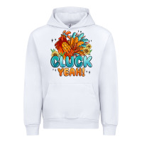 White cluck yeah Urban Hoodie - MaliasSmallBusiness
