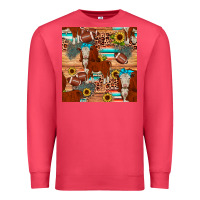 Cardinal football hereford sunflower seamless pattern Premium Sweatshirt - JahusDesignShop