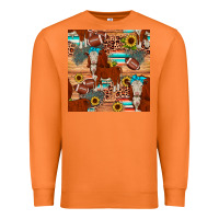 Carrot football hereford sunflower seamless pattern Premium Sweatshirt - JahusDesignShop