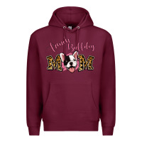 Burgundy French Bulldog Mom Premium Hoodie - Jasminsmagicworld