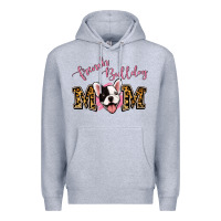 Heather Grey French Bulldog Mom Premium Hoodie - Jasminsmagicworld