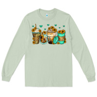 Matcha sunflowers coffee cups Long Sleeve Tee - Zillion Design Studio