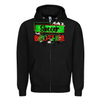Black soccer brother Zipper Hoodie - Zillion Design Studio