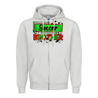 Dove Grey soccer brother Zipper Hoodie - Zillion Design Studio