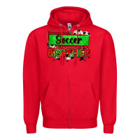 Red soccer brother Zipper Hoodie - Zillion Design Studio