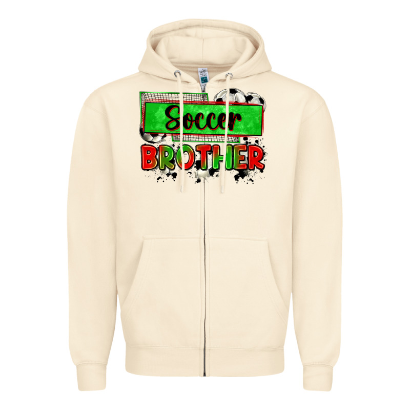 Soccer Brother Zipper Hoodie by Zillion Design Studio | Teevron