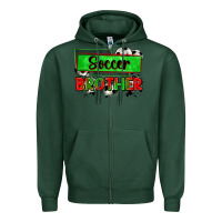 Sports Green soccer brother Zipper Hoodie - Zillion Design Studio