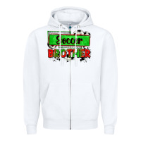 White soccer brother Zipper Hoodie - Zillion Design Studio