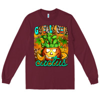 Burgundy go fall on a cactus Long Sleeve Tee - AdoDesignShop