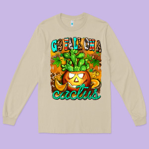 Go Fall On A Cactus Long Sleeve Tee Designed By Adodesignshop