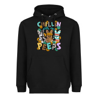 Black Chillin with my peeps Easter Heavyweight Hoodie - OliviaCreatesArt