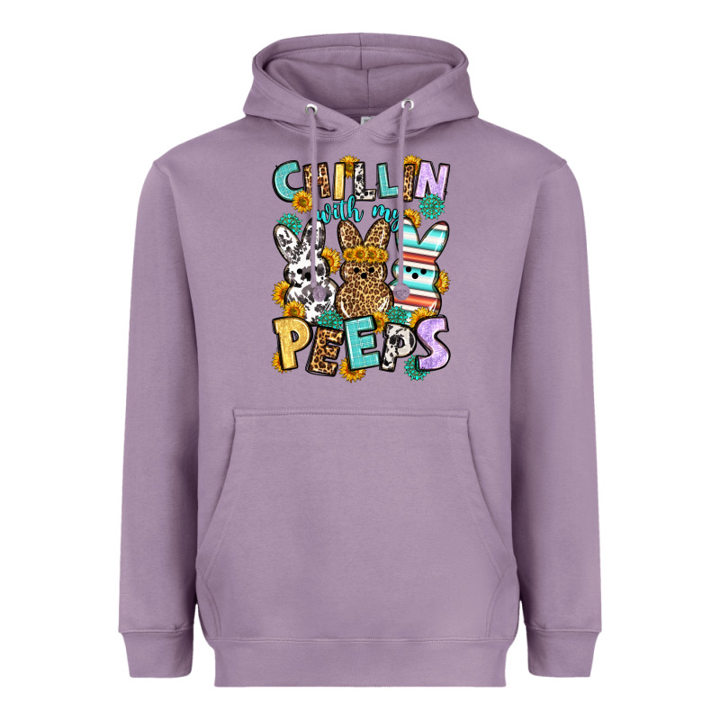 Chillin With My Peeps Easter Heavyweight Hoodie by OliviaCreatesArt | Teevron