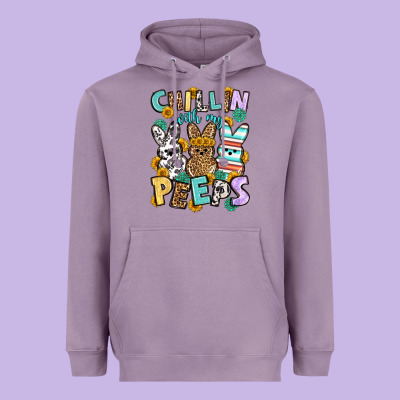 Chillin With My Peeps Easter Heavyweight Hoodie Designed By Oliviacreatesart