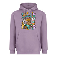 Lavender Chillin with my peeps Easter Heavyweight Hoodie - OliviaCreatesArt
