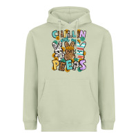Matcha Chillin with my peeps Easter Heavyweight Hoodie - OliviaCreatesArt