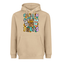Mushroom Chillin with my peeps Easter Heavyweight Hoodie - OliviaCreatesArt