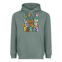Sage Chillin with my peeps Easter Heavyweight Hoodie - OliviaCreatesArt