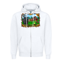 White western barnyard black angus cattle longhorn rooster and chicks Zipper Hoodie - RanaPortraitStore